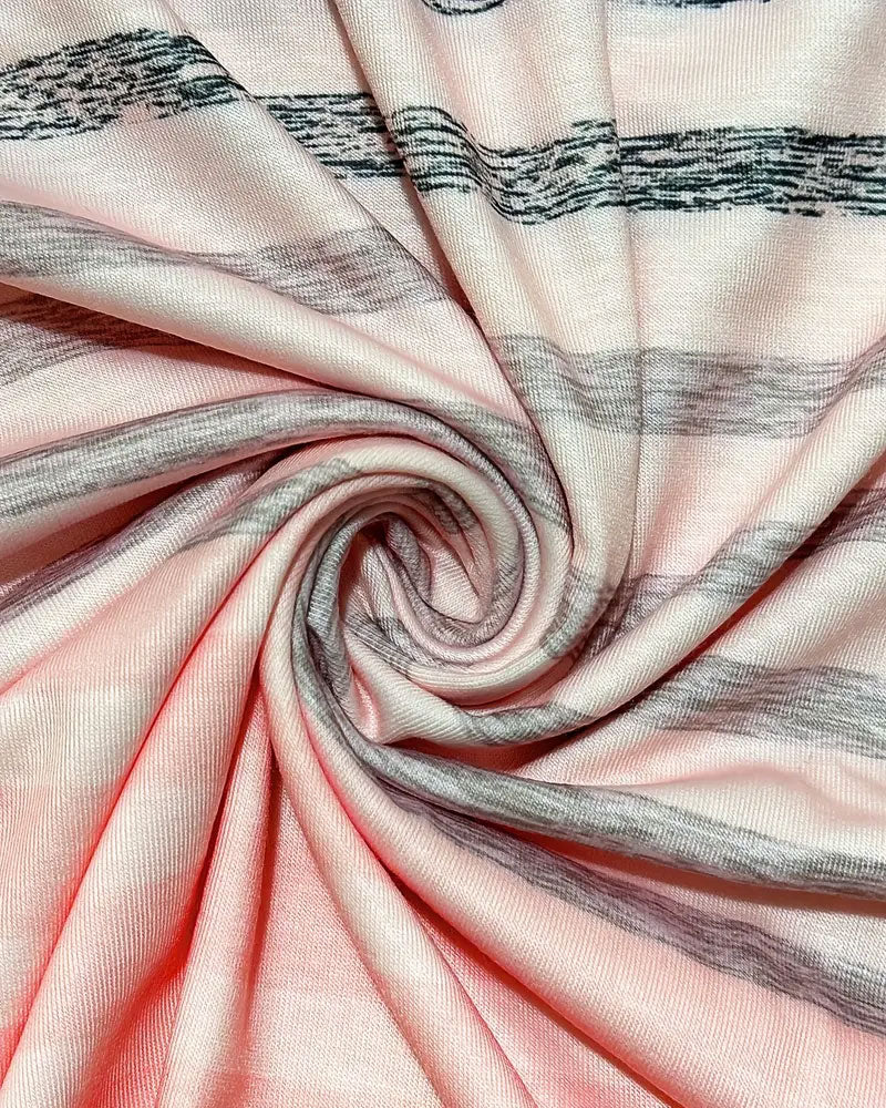 T-Shirt Okrągły Dekolt Krótki Rękaw W Paski