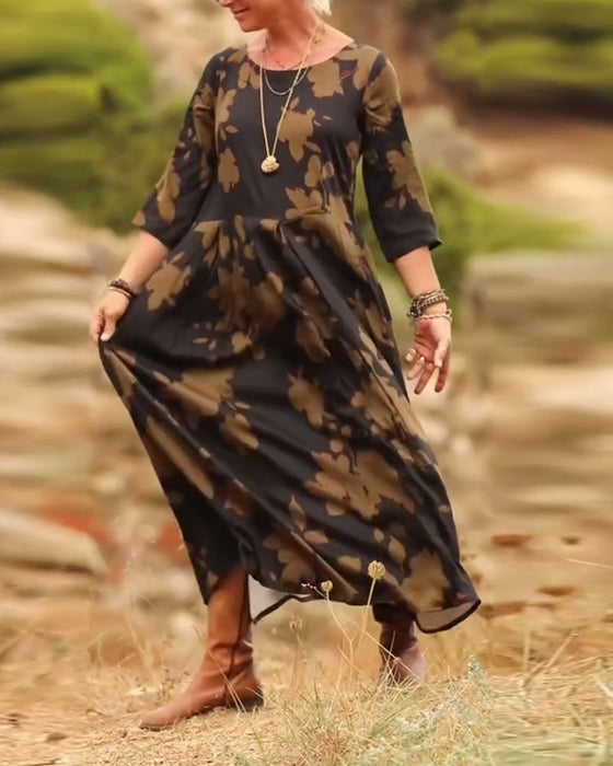 Sukienka w stylu retro z nadrukiem