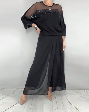 Bluzka Siatka Splatane Luźny