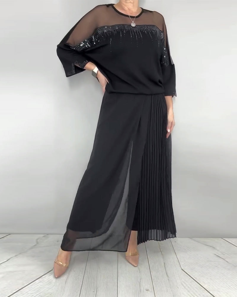 Bluzka Siatka Splatane Luźny