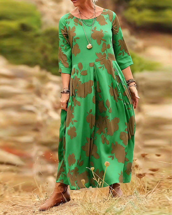 Sukienka w stylu retro z nadrukiem