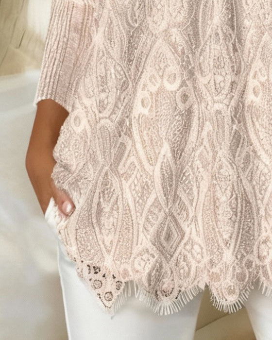 Top Kwadratowy Dekolt Pacha Koronka