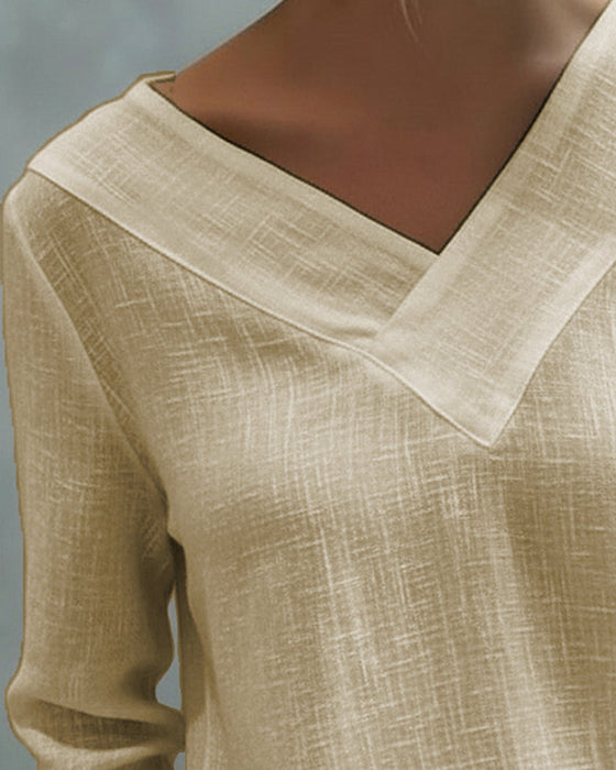 Top Stylowy Dekolt W Serek Off-The-Shoulder