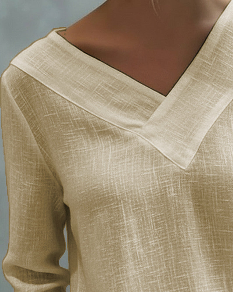 Top Stylowy Dekolt W Serek Off-The-Shoulder