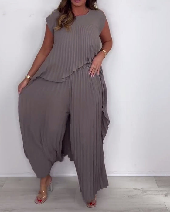 Garnitur Modny Styl Uliczny Gładki Dwuczęściowy