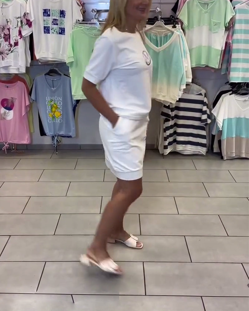 Garnitur Wzorzysty Stylowy Codzienny