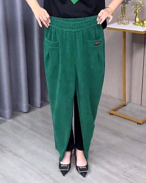 Jednokolorowe Dopasowane Spodnie Typu Skinny