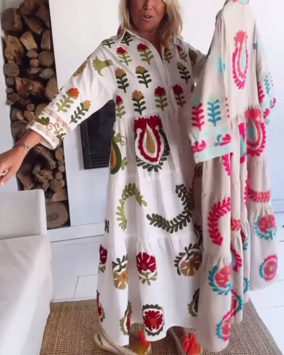 Sukienka Kwiatowy Graficzny Wzór