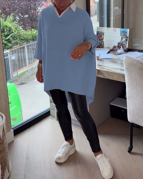 Sweter Z Cechami Dekoltu W Formie V, Przycisków I Asymetrycznej Budowy