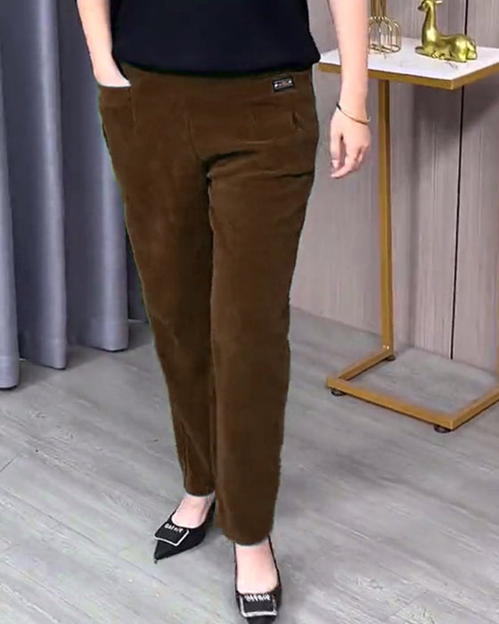 Jednokolorowe Dopasowane Spodnie Typu Skinny