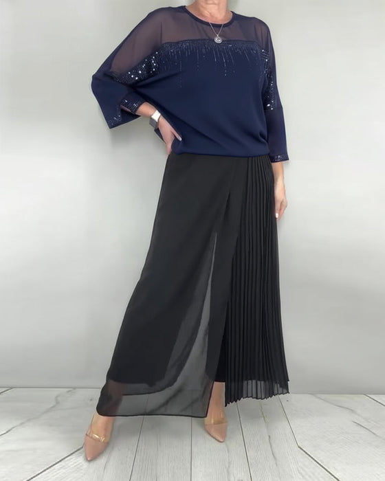 Bluzka Siatka Splatane Luźny