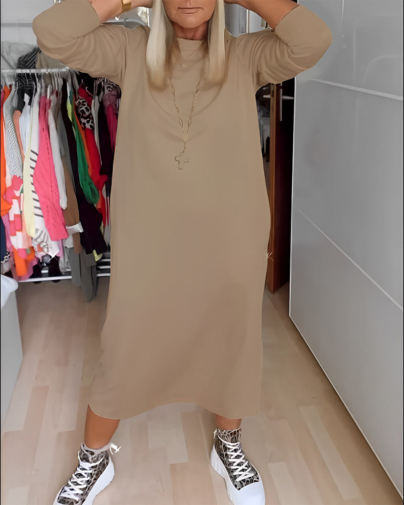 Sukienka z okrągłym dekoltem