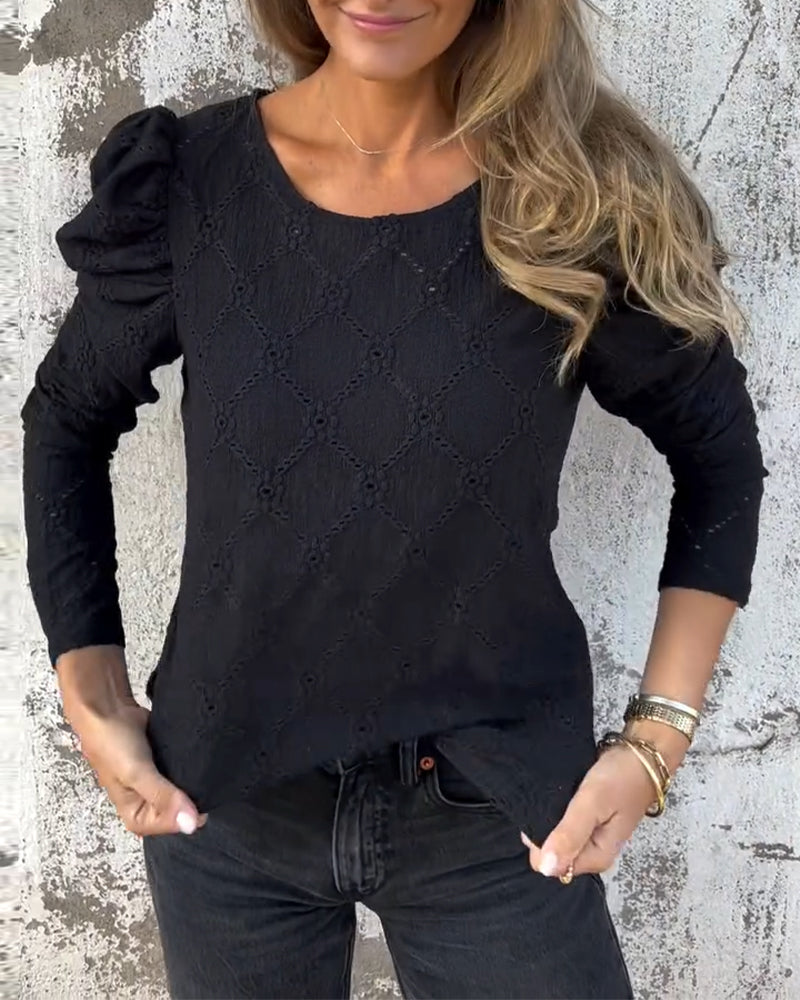 Bluzka Z Bufiastymi Rękawami I Cutout