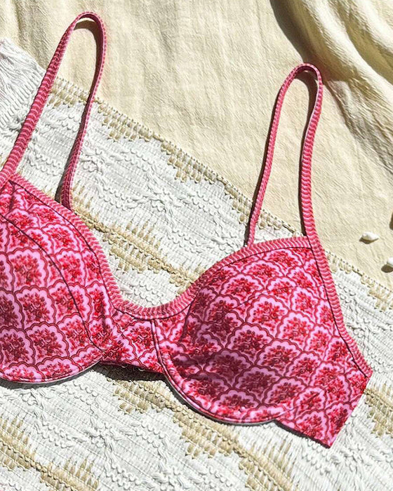 Bikini Seksowny Ramiączka Trójkątny Wzór