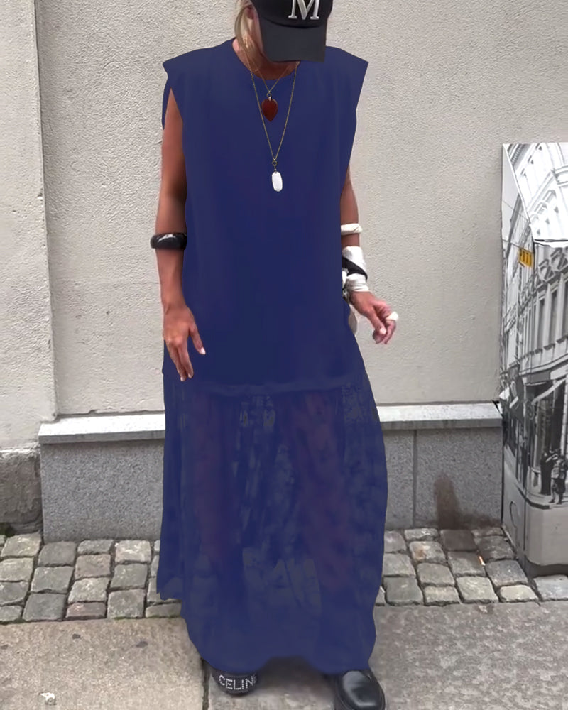 Bezrękawnik z Siateczki w Stylu Patchwork