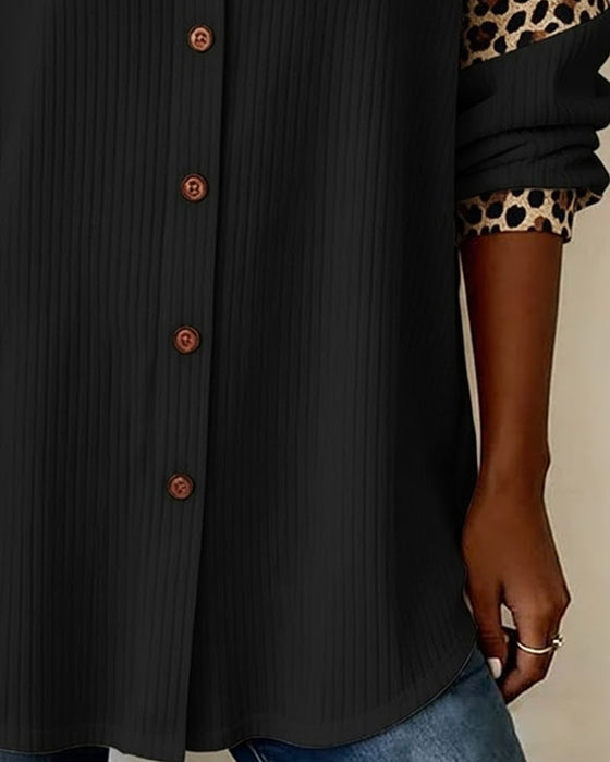 Luźna Długorękawowa Sukienka W Jednolitym Kolorze