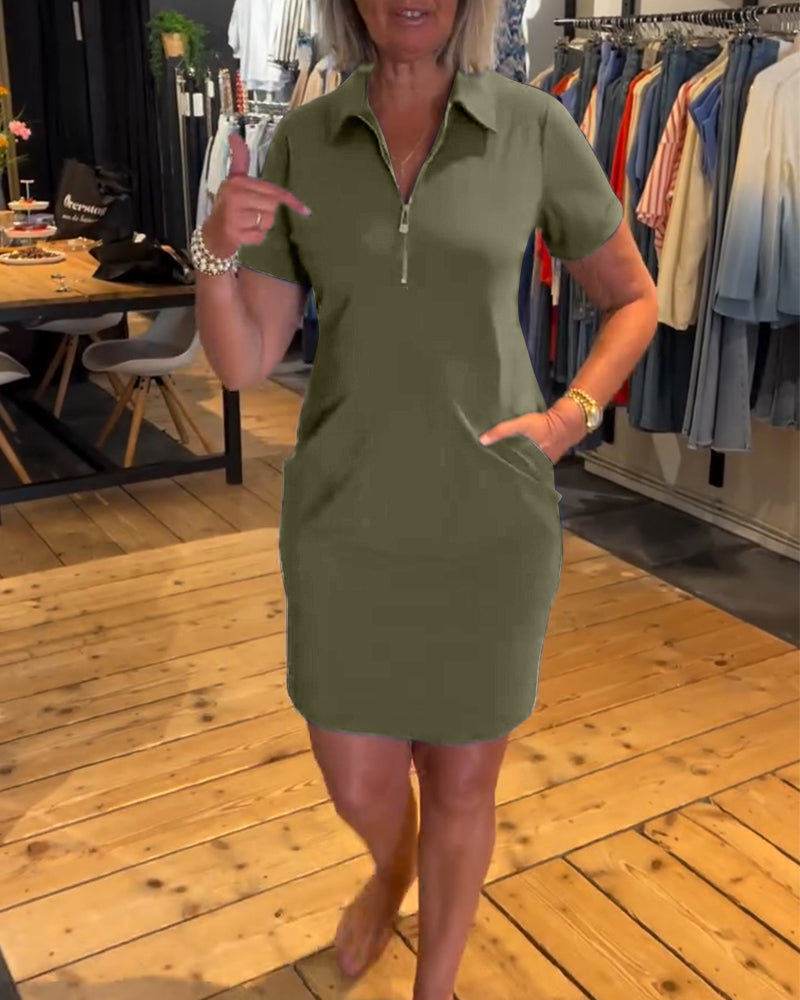 Sukienka Klapa Zamek błyskawiczny