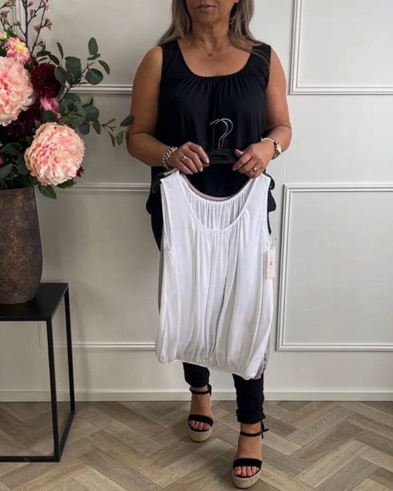 Top Bez Ramiączek Wbudowany Biustonosz Dekolt W Kształcie Litery U Casual