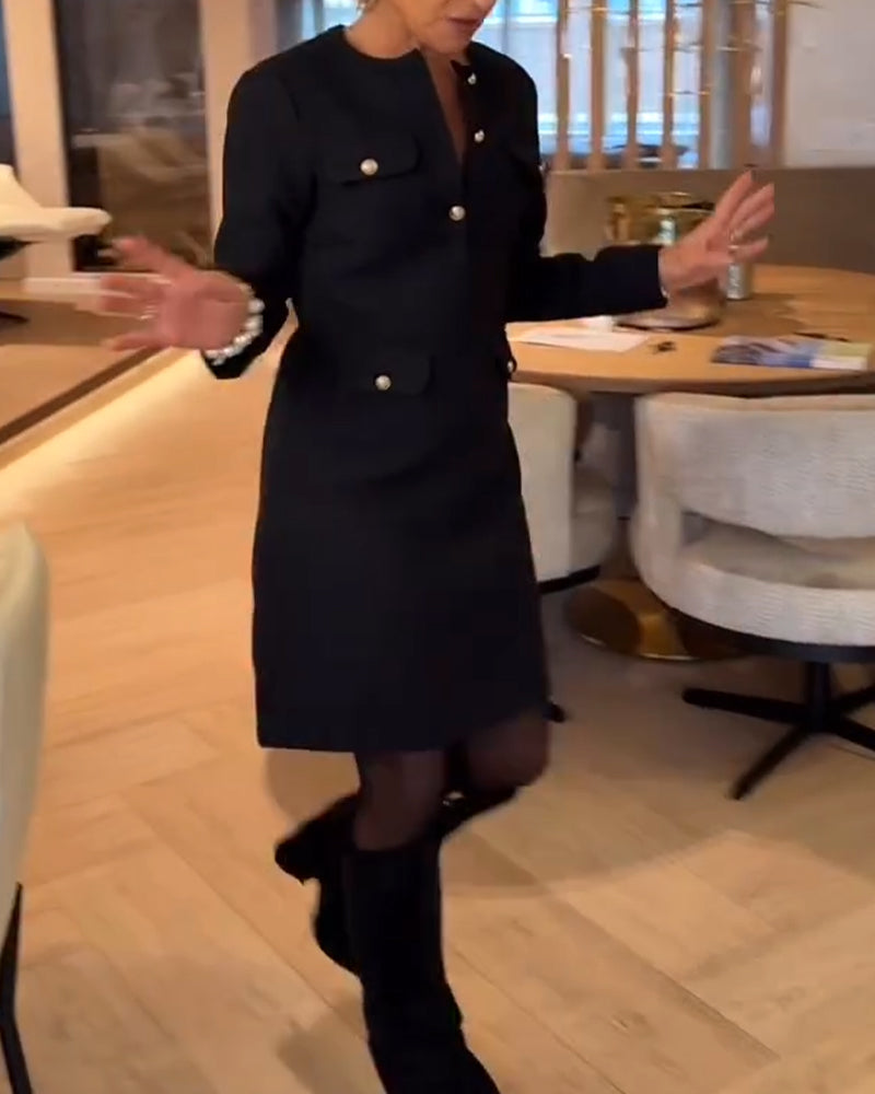 Elegancka I Smukła Sukienka W Stylu Chanel