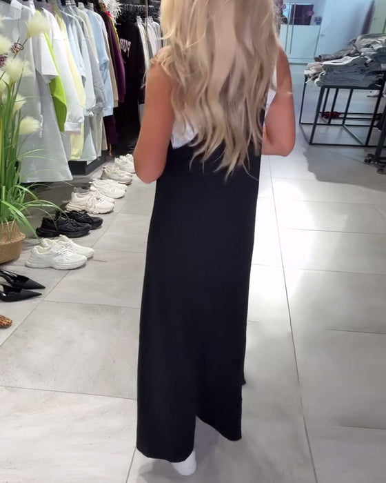 Sukienka Wyszczuplająca Szelki Casual