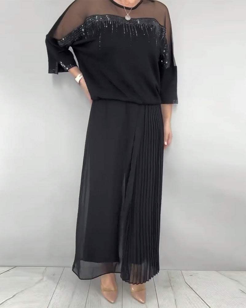 Bluzka Siatka Splatane Luźny