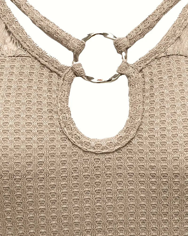 T-Shirt Koronka Panel Dziany