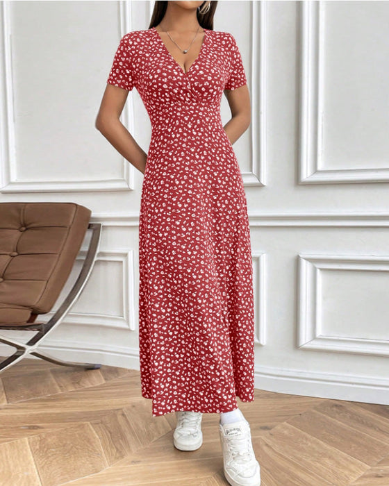 Sukienka Seksowna Elegancka Wzorzysta