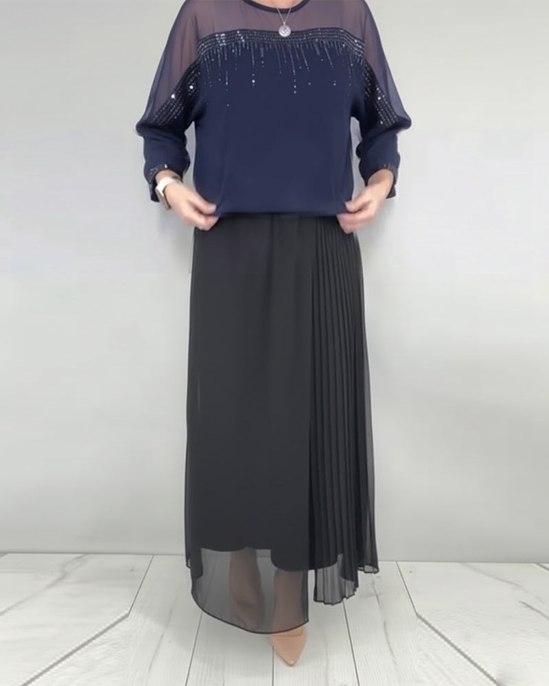 Bluzka Siatka Splatane Luźny