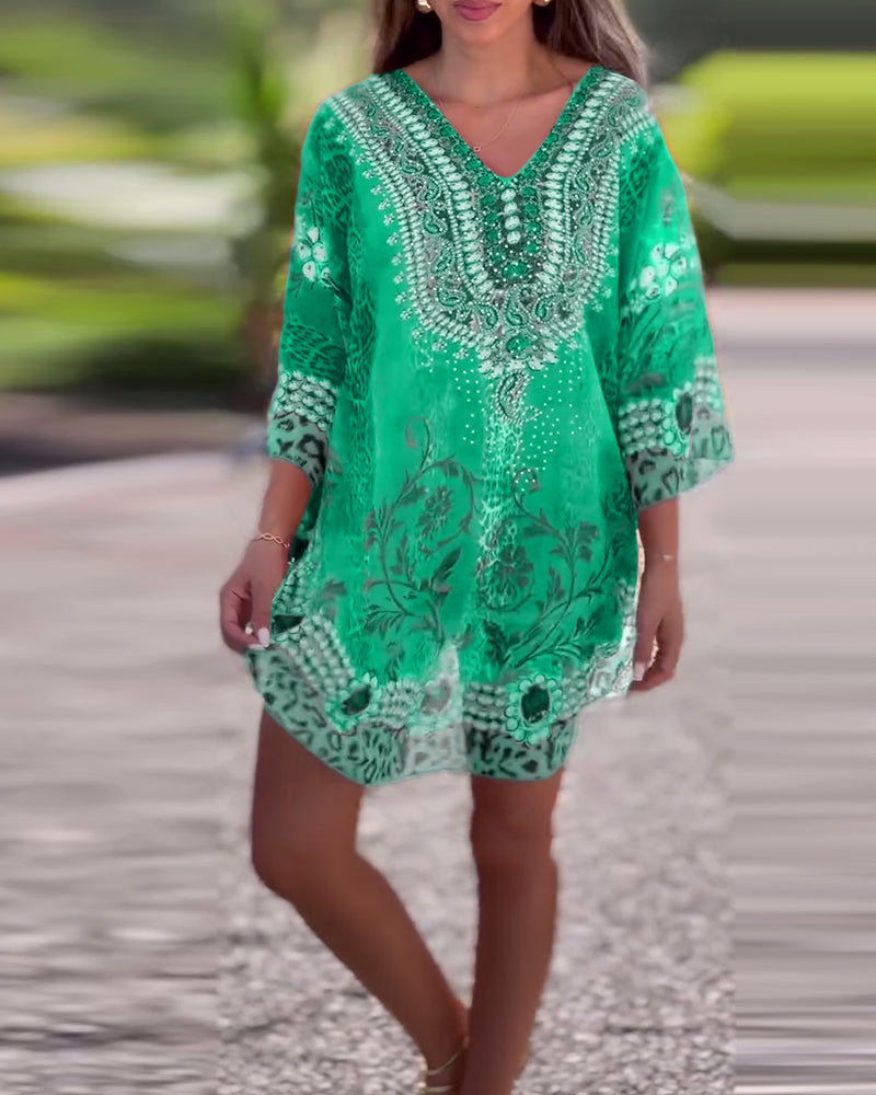 Bluzka W Etniczny Wzór