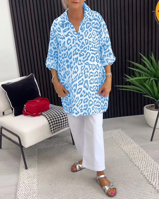 Bluzka Klapa Lampart Wzór