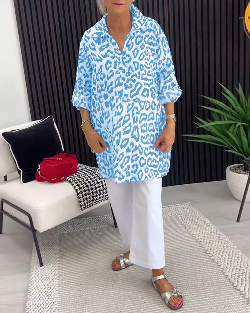 Bluzka Klapa Lampart Wzór