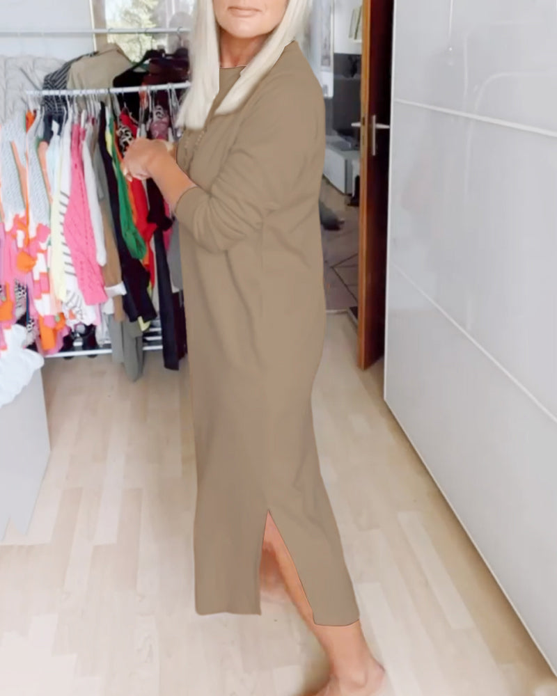 Sukienka z okrągłym dekoltem