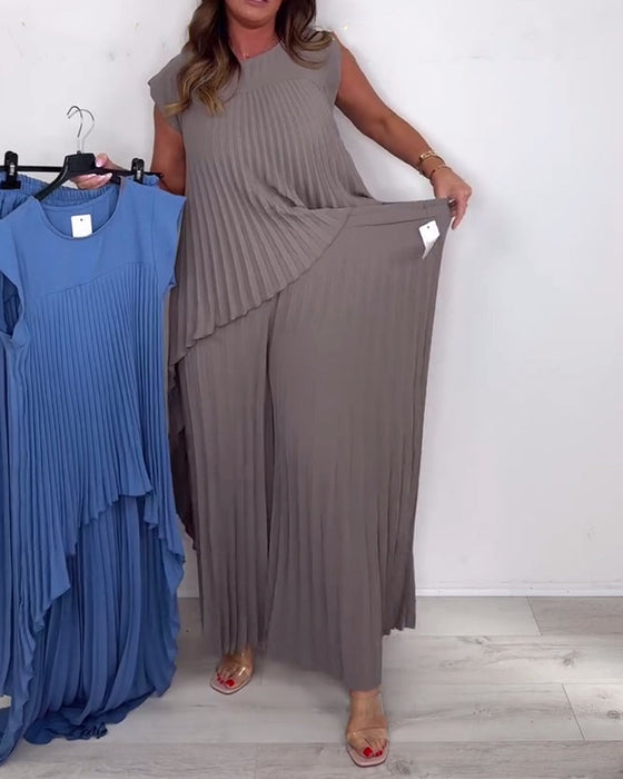 Garnitur Modny Styl Uliczny Gładki Dwuczęściowy