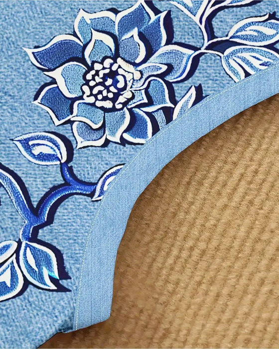 Sukienka Bez Rękawów Imitacja Denim