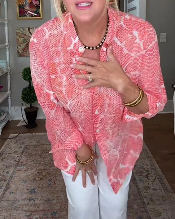 Bluzka Z Przyciskową I Teksturowaną Cechami