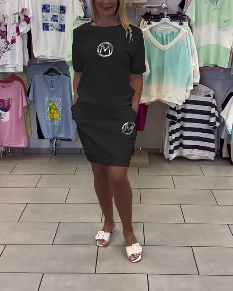 Garnitur Wzorzysty Stylowy Codzienny