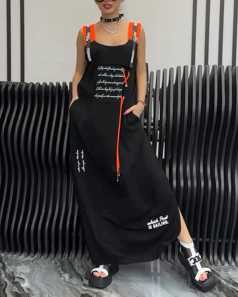 Sukienka Bez Rękawów Spersonalizowany Napis