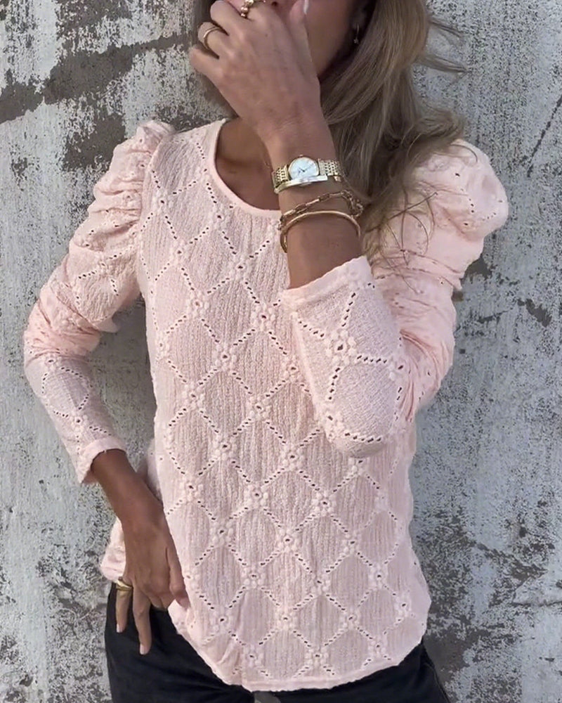 Bluzka Z Bufiastymi Rękawami I Cutout