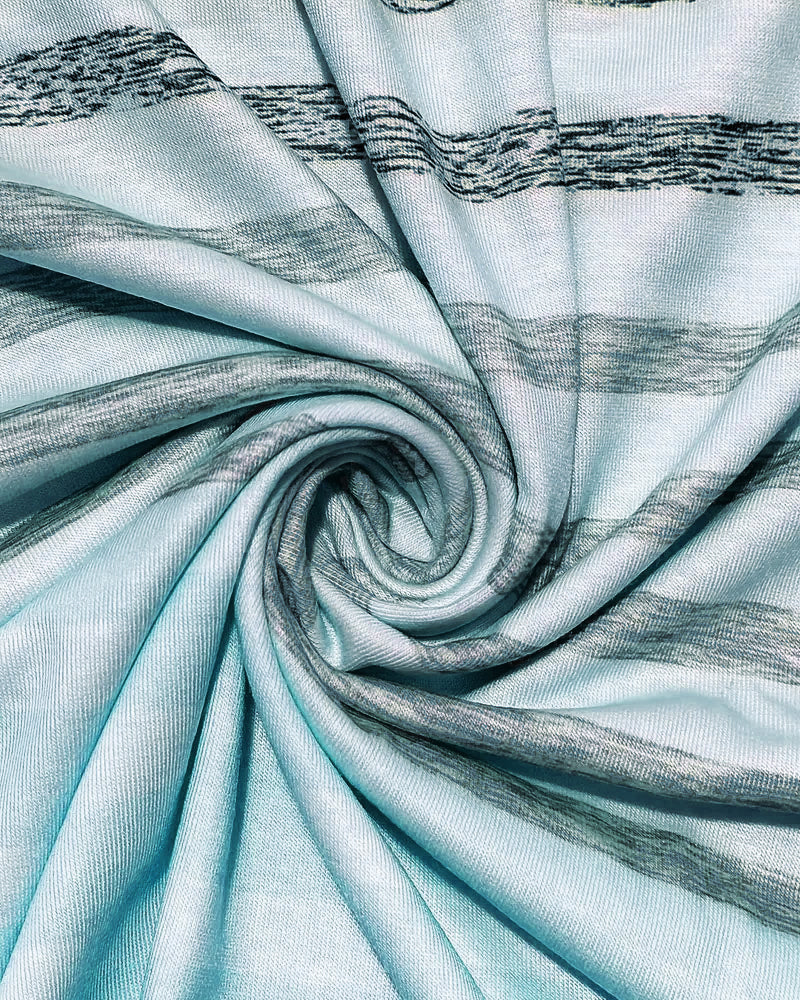 T-Shirt Okrągły Dekolt Krótki Rękaw W Paski