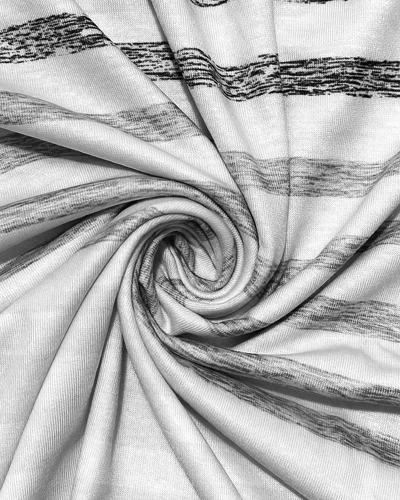 T-Shirt Okrągły Dekolt Krótki Rękaw W Paski