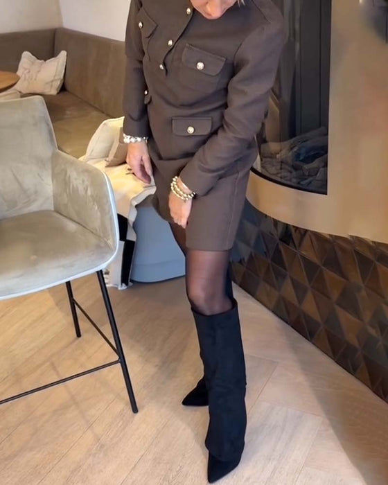 Elegancka I Smukła Sukienka W Stylu Chanel