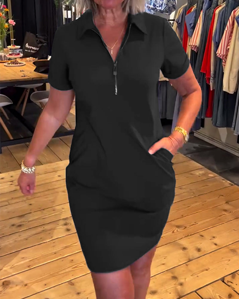 Sukienka Klapa Zamek błyskawiczny