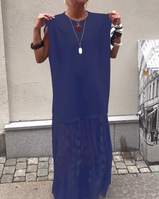 Bezrękawnik z Siateczki w Stylu Patchwork