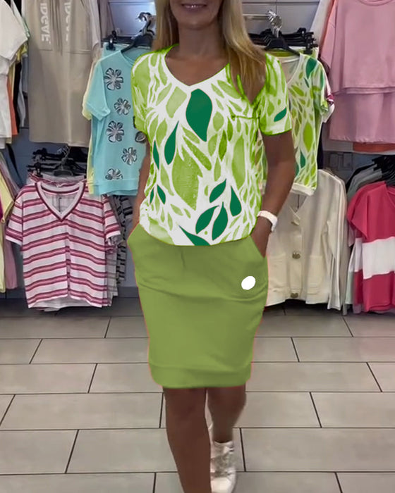 Garnitur Elegancki Kompletna Spódnica Dwuczęściowy