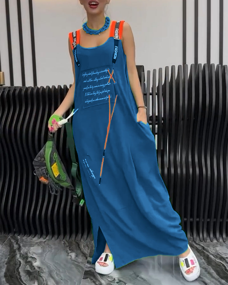 Sukienka Bez Rękawów Spersonalizowany Napis