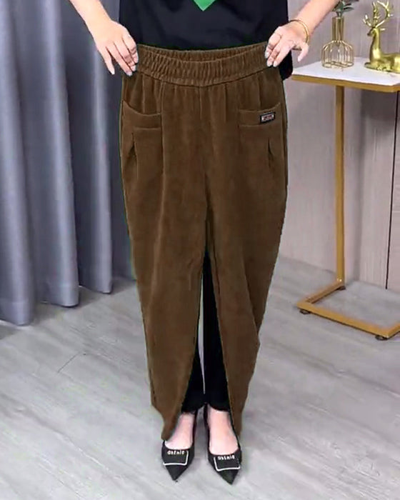 Jednokolorowe Dopasowane Spodnie Typu Skinny