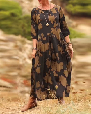 Sukienka w stylu retro z nadrukiem