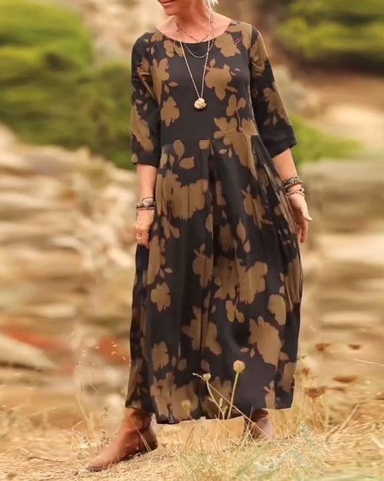 Sukienka w stylu retro z nadrukiem