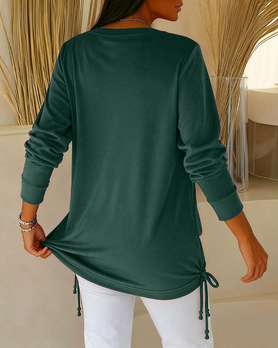 Bluzka Z Cekinami W Kontrastowych Kolorach, Imitacja Dwuczęściowej