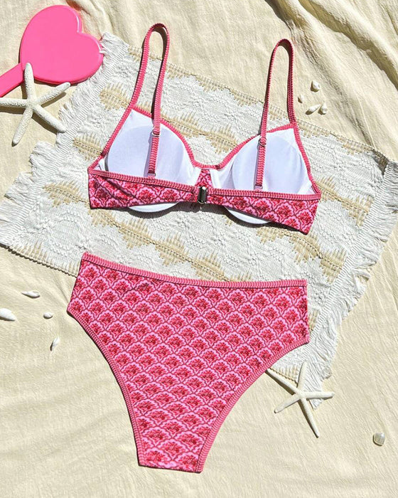 Bikini Seksowny Ramiączka Trójkątny Wzór